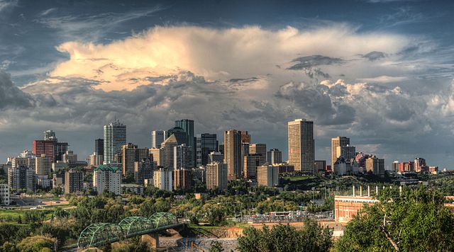 Edmonton skyline stitch 